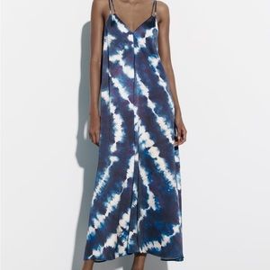 Zara tie-dye midi slip dress - NWT